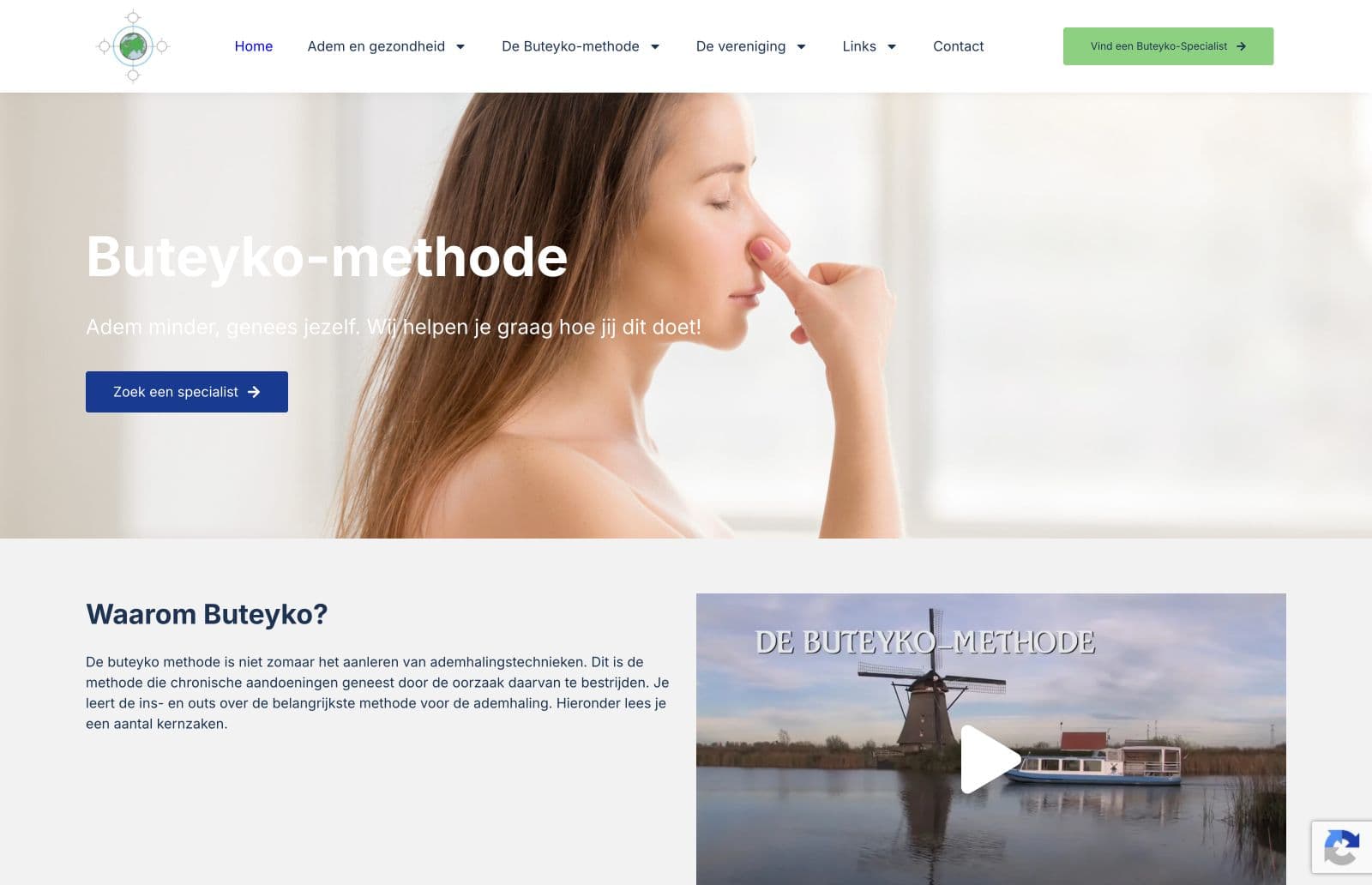 Homepage van Buteyko