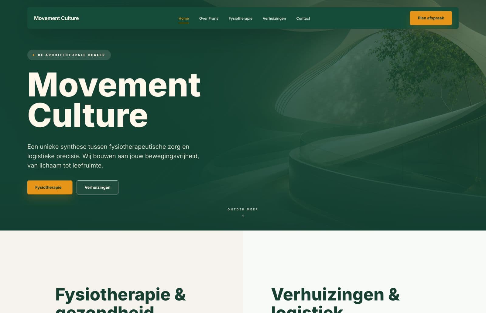 Homepage van Movement Culture