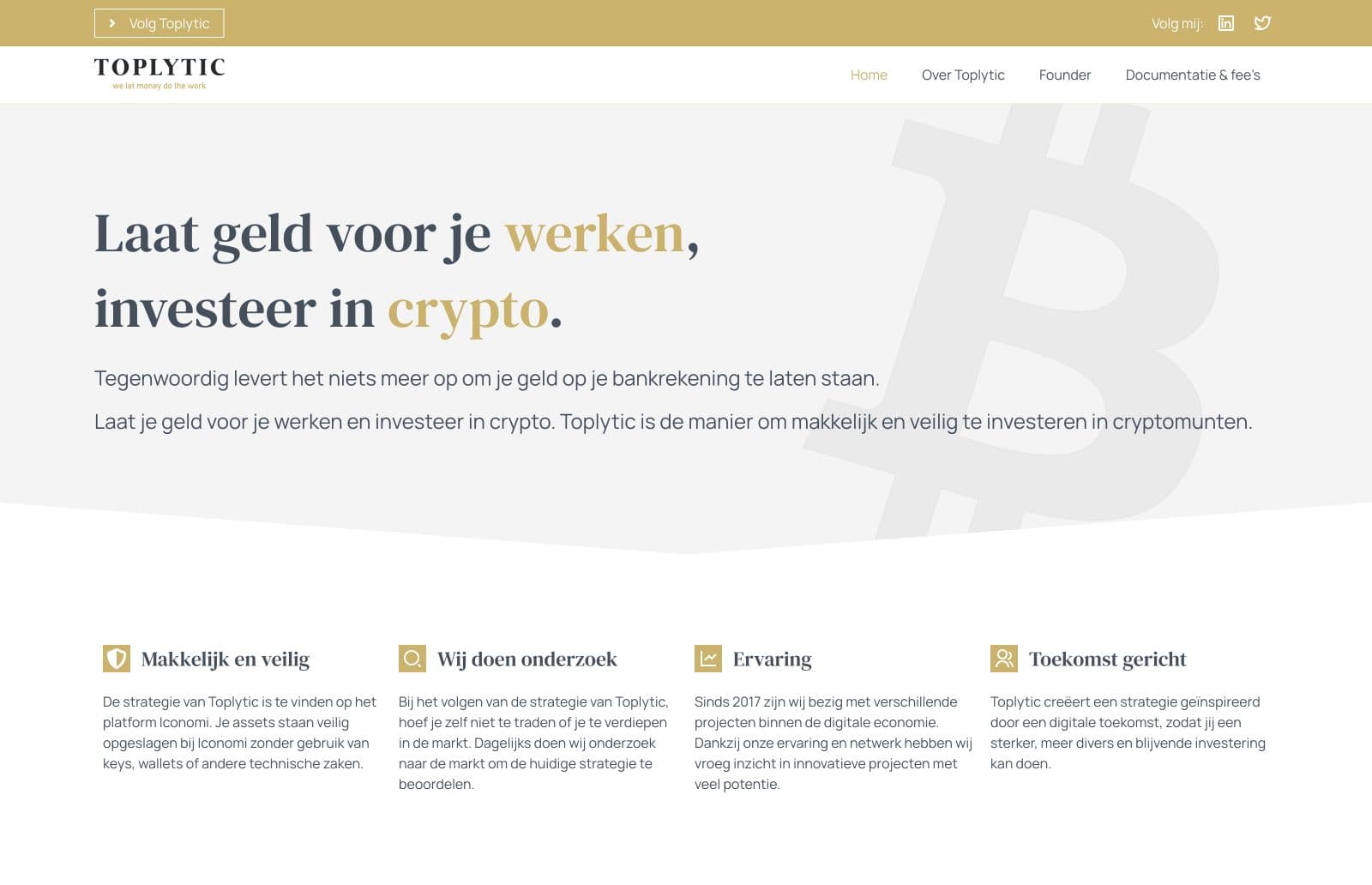 Homepage van Toplytic