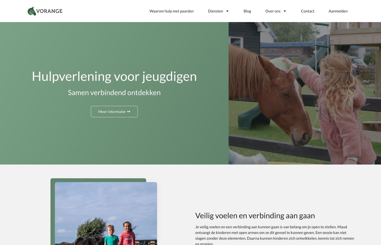 Homepage van Vorange