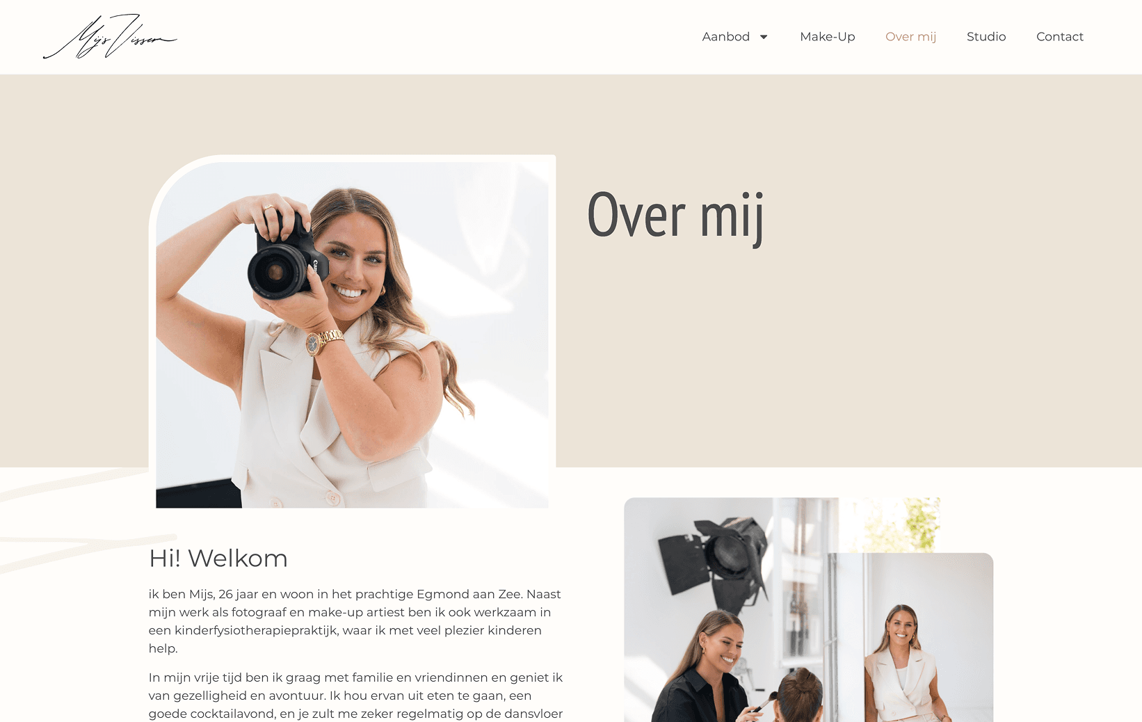 Mijs Visser Fotografie website design